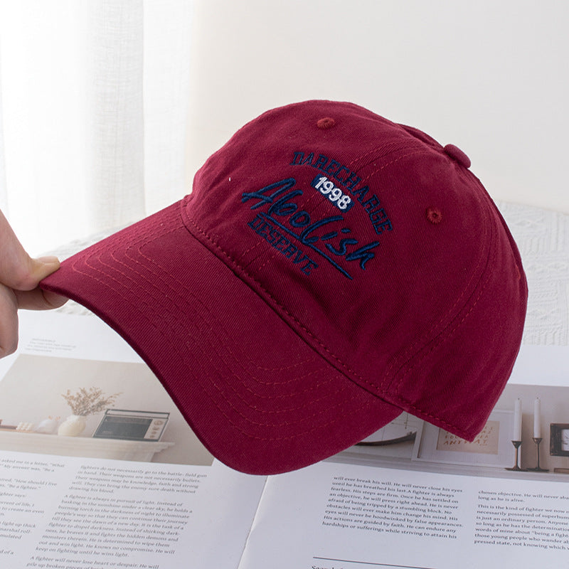 Wholesale Letter Embroidered Baseball Cap Men's and Women's Fashion Cap Shown Small Face